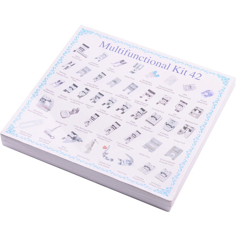 Juego de pies prensatelas para maquina de coser de 42 piezas