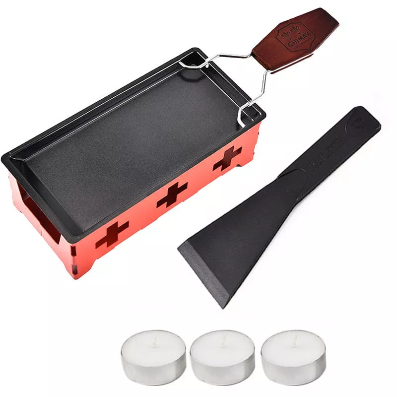 Juego De Raclette Para Queso, Sarten Para Fundir Queso, Juego De Parrilla Antiadherente Para Raclette, Raclette Portatil A La Luz De Las Velas Con En Oferta Juego De Raclette Para Queso