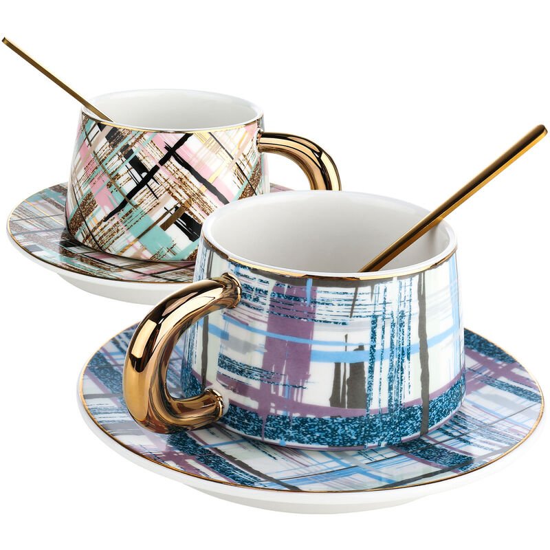 Juego de taza y platillo de cafe