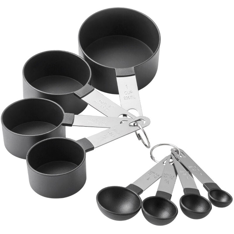 Juego de tazas medidoras de 8 cucharas medidoras para ingredientes secos y liquidos
