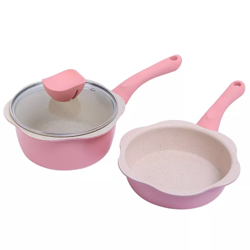 Juego De Utensilios De Cocina De 2 Piezas, Juego De Ollas Y Sartenes De 6 Pulgadas, Mini Cacerola, Sarten, Olla De Leche, Sarten De Piedra Maifan, En Oferta Juego De Utensilios De Cocina De 2 Piezas