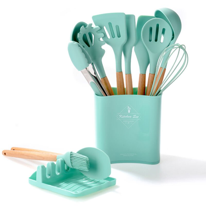 Juego de utensilios de cocina de silicona de 11 Uds.