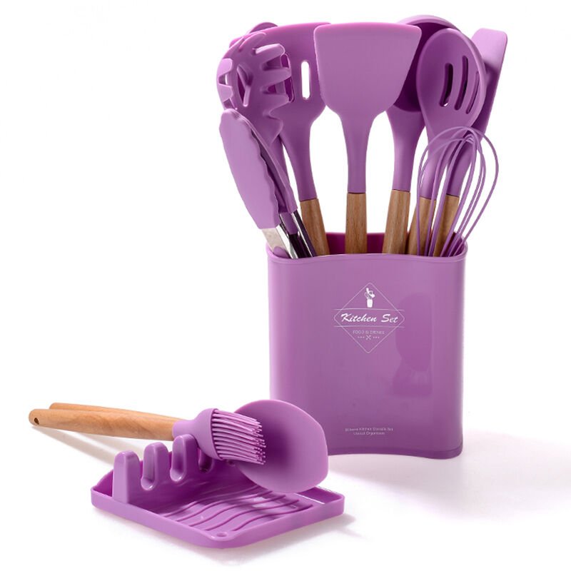 Juego de utensilios de cocina de silicona de 11 Uds.