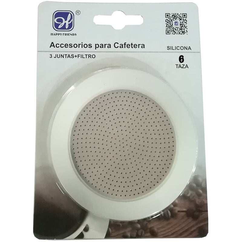 Juntas Cafetera Silicona 6 Tazas + Filtro barato