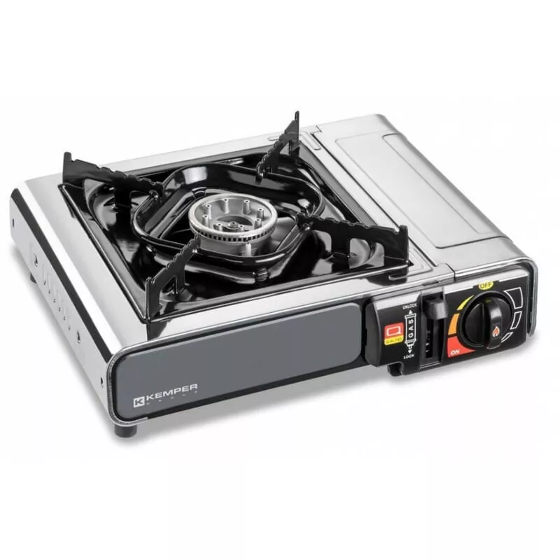 Kemper - Estufa De Gas Nomade Acero Inoxidable 2200W Encendido Piezoeléctrico Doble Sistema De Seguridad Estuche En Oferta Kemper - Estufa De Gas Nomade Acero Inoxidable 2200W Encendido Piezoeléctrico Doble Sistema De Seguridad Estuche Barato