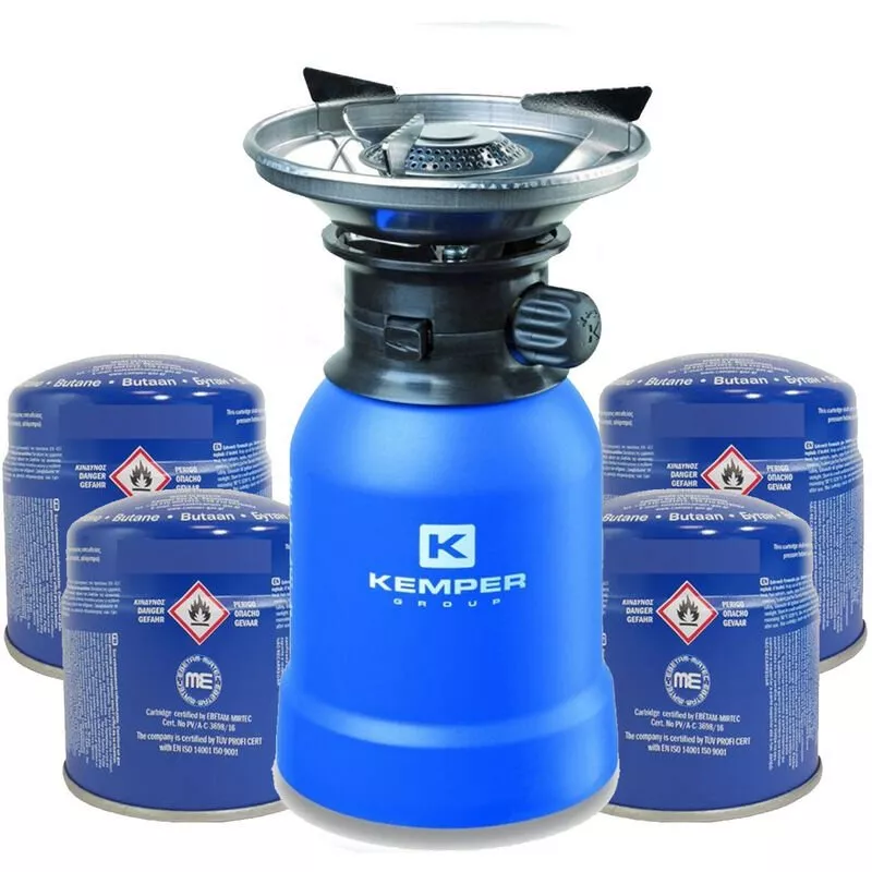 Kemper - Estufa De Gas Piezoeléctrica + 4 Cartuchos Estufa De Gas Con Carcasa De Abs - Estufa De Camping Para Cartucho De Gas De 1 En Oferta Kemper - Estufa De Gas Piezoeléctrica + 4 Cartuchos Estufa De Gas Con Carcasa De Abs - Estufa De Camping Para Cartucho De Gas De 1 Barato