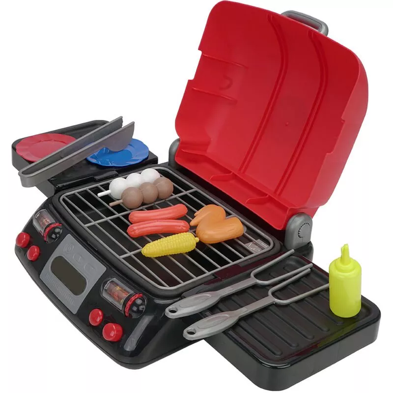 Kids Play Food Grill Con Fingir Sonidos Chisporroteantes, Cocina Ligera Y Con Humo, 19 Piezas, Juego De Juegos, Fingir Barbacoa, Juguetes Al Aire En Oferta Kids Play Food Grill Con Fingir Sonidos Chisporroteantes