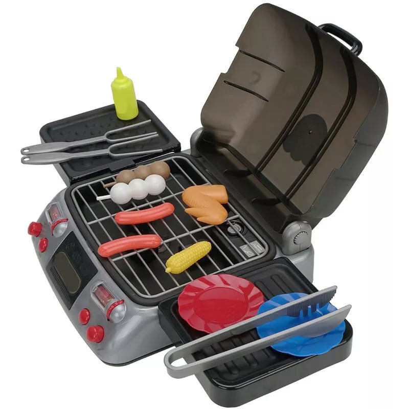 Kids Play Food Grill Con Fingir Sonidos Chisporroteantes, Cocina Ligera Y Con Humo, 19 Piezas, Juego De Juegos, Fingir Barbacoa, Juguetes Al Aire En Oferta Kids Play Food Grill Con Fingir Sonidos Chisporroteantes