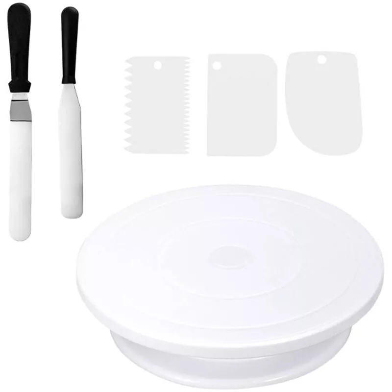 Kit De Herramientas Para Tartas De 6 Uds, Plataforma Giratoria Giratoria Para Decoracion De Tartas De 280Mm, Soporte De Plataforma De Exhibicion En Oferta Kit De Herramientas Para Tartas De 6 Uds