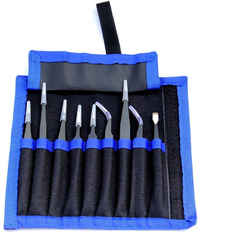 Kit de pinzas antiestaticas para hacer joyas de precision de acero inoxidable