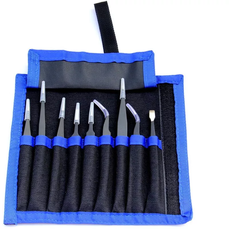 Kit De Pinzas Antiestaticas Para Hacer Joyas De Precision De Acero Inoxidable, Con Bolsa Para Dispositivos Electronicos En Oferta Kit De Pinzas Antiestaticas Para Hacer Joyas De Precision De Acero Inoxidable