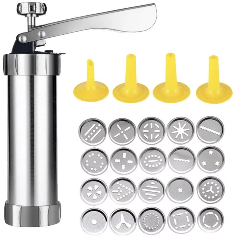 Kit De Pistola De Prensa De Galletas Juego De Prensa De Pasteleria Con 20 Discos Y 4 Puntas De Glaseado Para Hacer Galletas Y Decoracion De Bricolaje En Oferta Kit De Pistola De Prensa De Galletas Juego De Prensa De Pasteleria Con 20 Discos Y 4 Puntas De Glaseado Para Hacer Galletas Y Decoracion De Bricolaje Barato