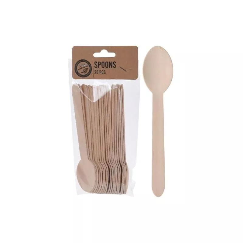 Koopman - Set 20 Cucharas Madera 16Cm En Oferta Koopman - Set 20 Cucharas Madera 16Cm Barato