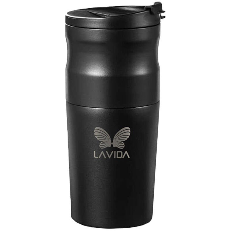 LAVIDA Cafetera electrica Molinillo de cafe portatil Taza de cafe instantaneo Mini molinillo integrado Taza de cafe para viajeros de negocios Camping barato
