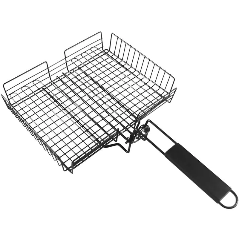 La Parrilla De Asar Antiadherente Cesta Con Tapa Metalica Duradera Barbacoa Cesta Con Plegable Desmontable Mango De Madera De La Herramienta A La En Oferta La Parrilla De Asar Antiadherente Cesta Con Tapa Metalica Duradera Barbacoa Cesta Con Plegable Desmontable Mango De Madera De La Herramienta A La Barato