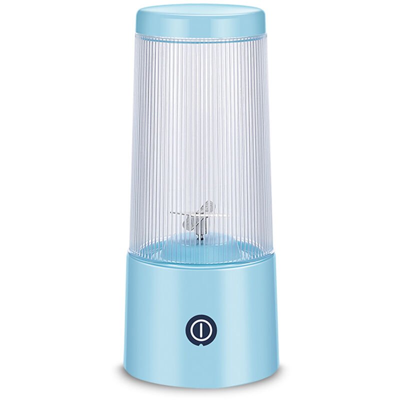 Licuadora portatil Cuatro cortadores Taza exprimidora 350 ml Maquina mezcladora de frutas Taza desmontable USB recargable para viajes deportivos y al barato