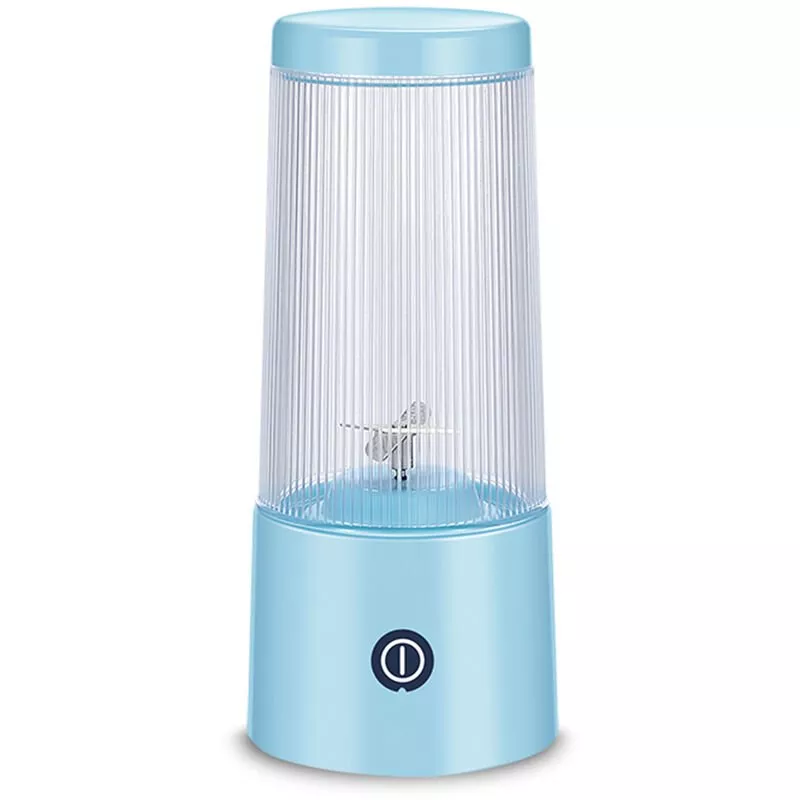 Licuadora portatil Cuatro cortadores Taza exprimidora 350 ml Maquina mezcladora de frutas Taza desmontable USB recargable para viajes deportivos y al barato