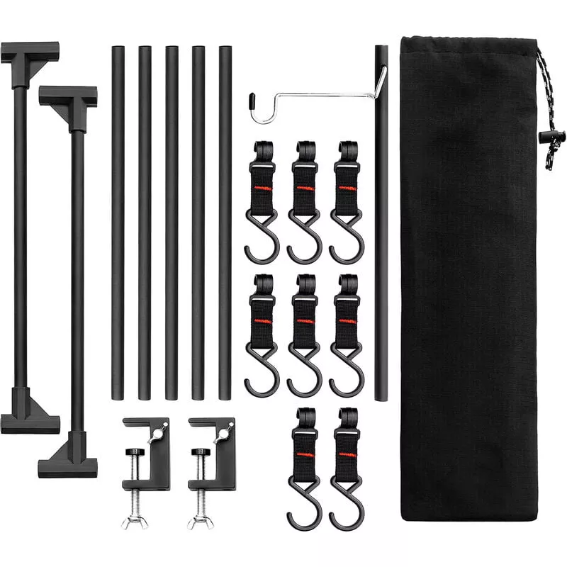 Ligero, Plegable, Utensilios De Cocina Para Acampar, Estante Para Colgar, Estante Portatil, Herramienta Para Barbacoa Al Aire Libre, Perchero Para En Oferta Ligero