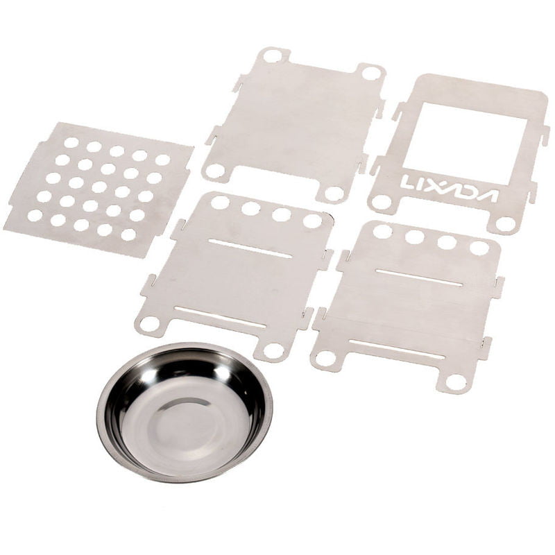 Lixada al aire libre ligero que acampa portable Estufa de picnic alcohol de madera con bolsa de almacenamiento barato