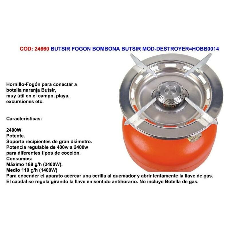MIBRICOTIENDA butsir fogon bombona butsir mod-destroyer hobb0014 barato