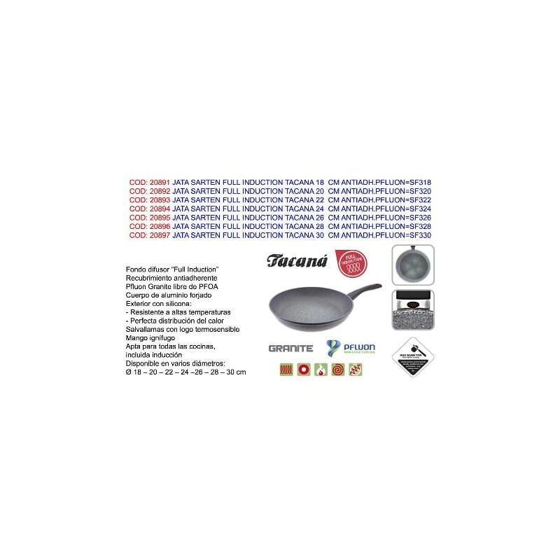 MIBRICOTIENDA jata finstock sarten induction tacana 30cm antiadh no pfoa sf330 barato