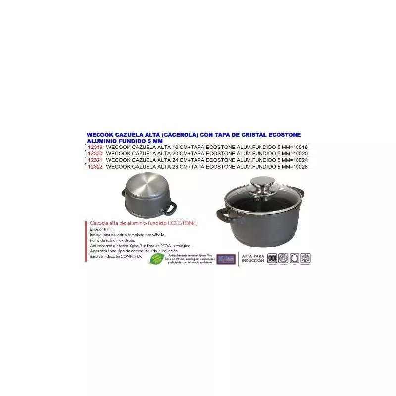 Mibricotienda Wecook Cazuela Alta 16 Cm+Tapa Ecostone Alum.fundido 5 Mm 10016 En Oferta Mibricotienda Wecook Cazuela Alta 16 Cm+Tapa Ecostone Alum.fundido 5 Mm 10016 Barato