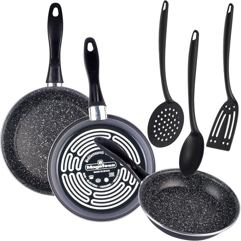 Magefesa K2 GRANSASSO set de 3 sartenes redondas de Ø18/20 y 24