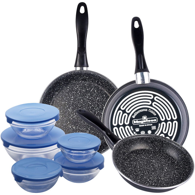 Magefesa K2 GRANSASSO set de 3 sartenes redondas de Ø18/20 y 24