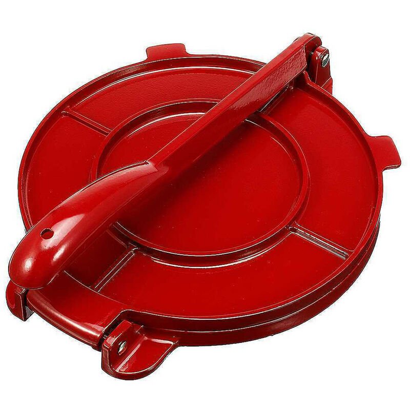 Manija de aluminio de aleacion de Tortilla Press plegable Harina Hornear Herramienta de maiz DIY Pie Herramientas Accesorios de cocina (rojo