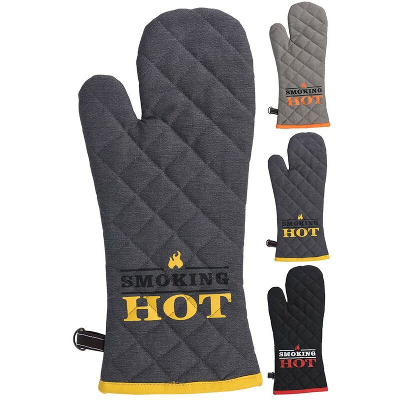 Manopla Para Barbacoa Fabricada En Algodon Y Piel barato