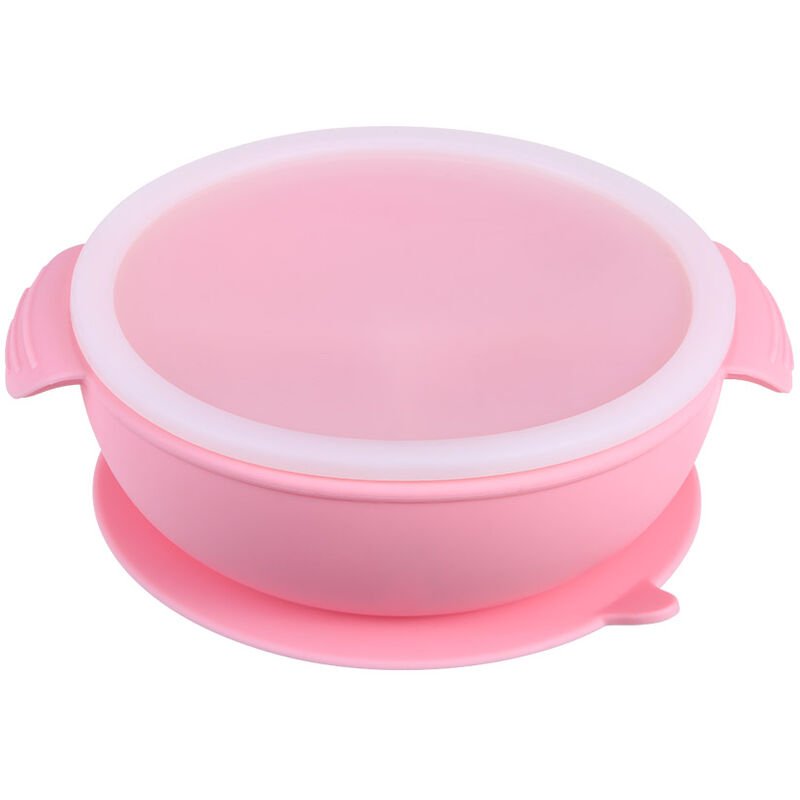 Mantel individual de silicona de una pieza con cubierta y pajita Alfombrilla de plato de comida para bebes resistente al calor sin BPA con 3 barato