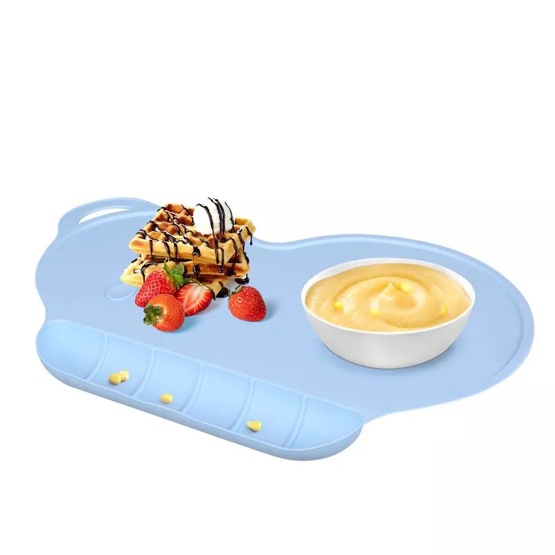Mantel individual de silicona para atrapar alimentos con succion
