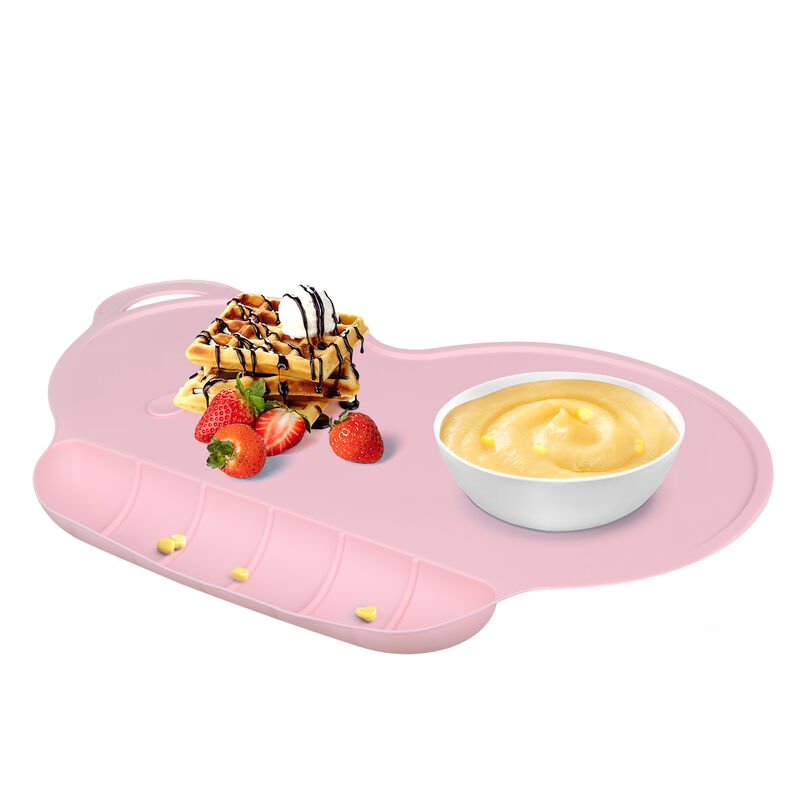 Mantel individual de silicona para atrapar alimentos con succion