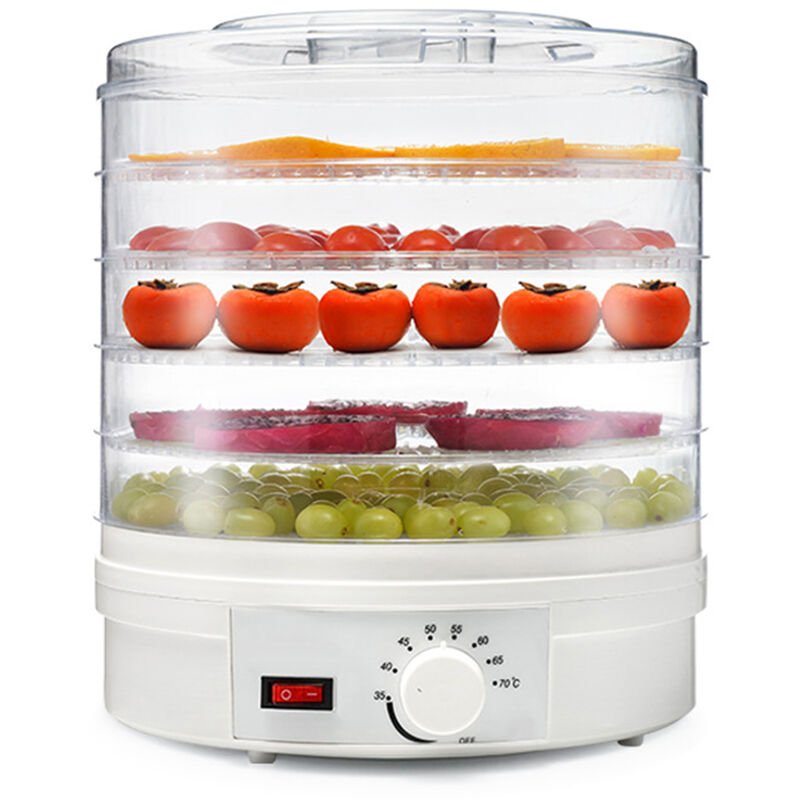 Maquina deshidratadora de alimentos con control de temperatura 350W Secador de alimentos de 5 capas de bandejas Secado mas rapido para carne seca barato