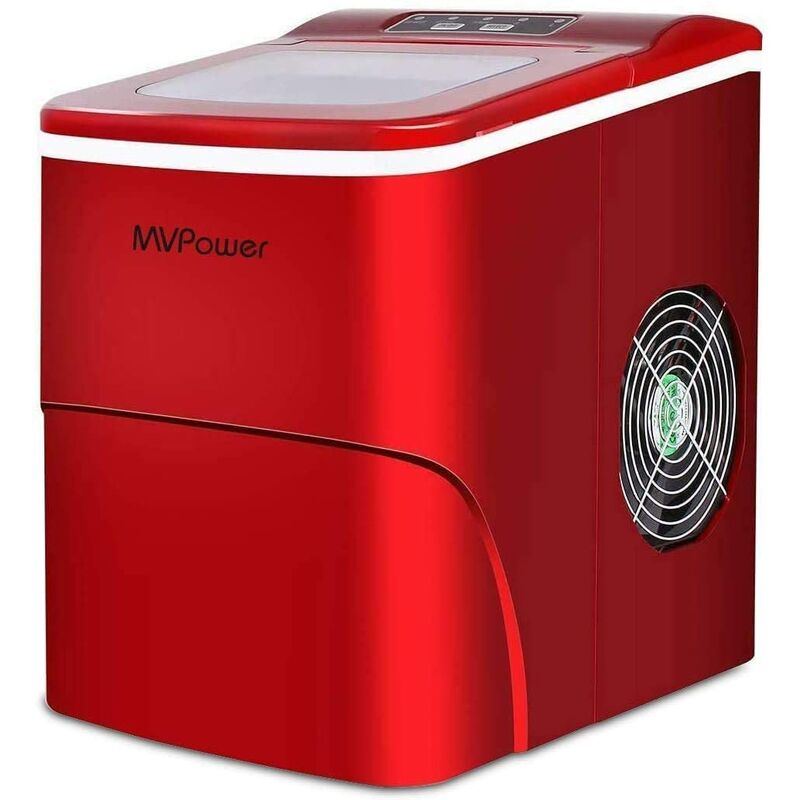 Máquina para Hacer， Cubitos de Hielo 12 kg， Tiempo de producción 6-8 Minutos， 2 tamaños de Cubitos de Hielo， 80-125 W， depósito de Agua de 2 L，Enlace barato