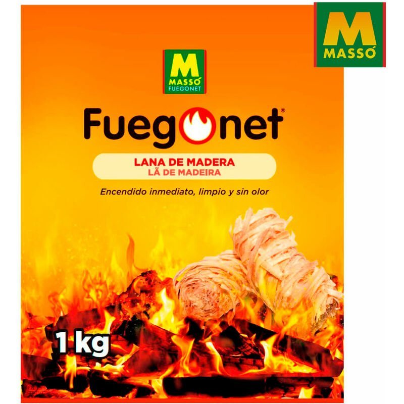 Masso - E3/85953 LANA ENCIENDE FUEGOS ECOLÓGICA 1kg FUEGONET 231653 MASSÓ barato