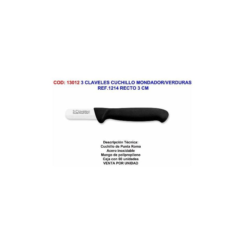 Mibricotienda - 3 claveles cuchillo mondador-verduras ref.1214 recto 3 cm barato