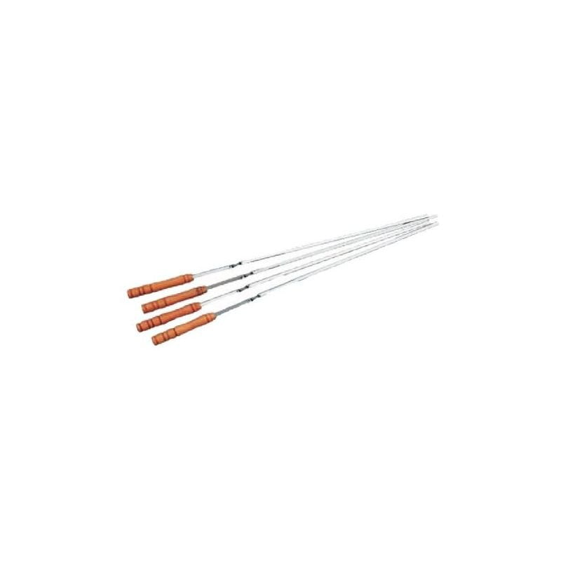 Mibricotienda - bambu acc.barbacoa set 4 pinchos metal m-madera 42 cm 420102 barato