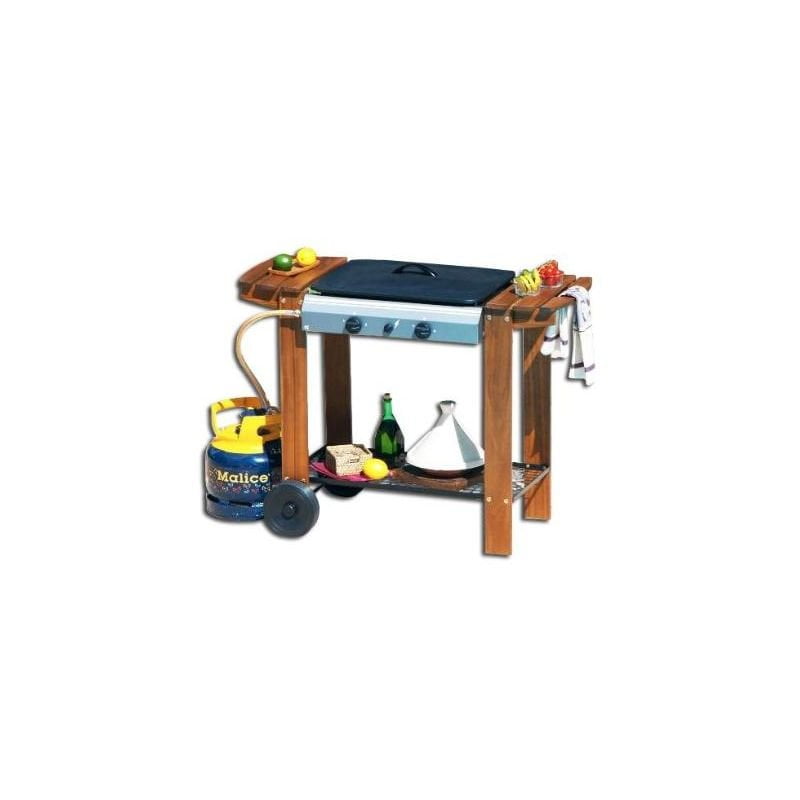 Mibricotienda - bambu barbacoa a gas montreal 54x38 con ruedas 315843 barato