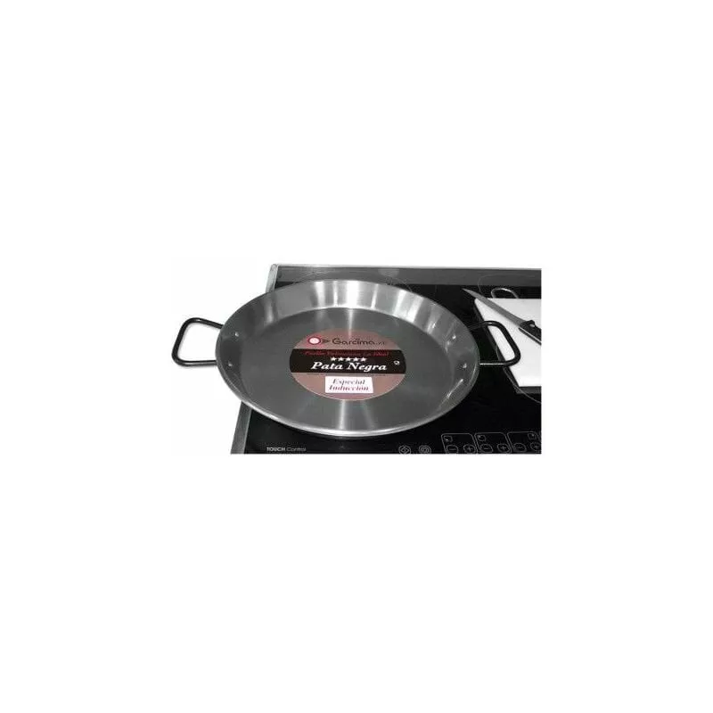 Mibricotienda - garcima paellera pulida induccion 38 cm -3 raciones 2 asas 85138 barato