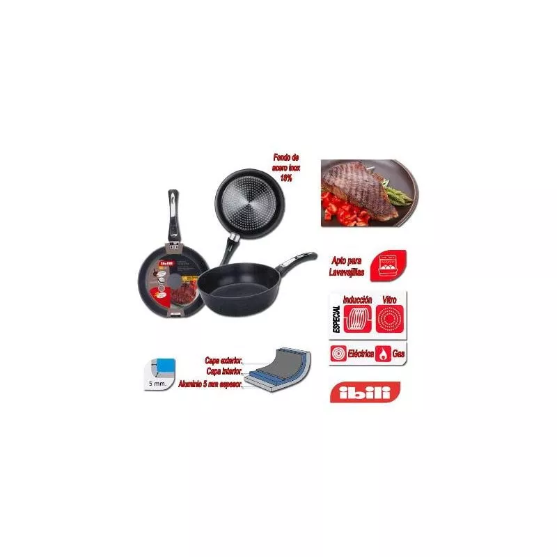 Mibricotienda - ibili sarten honda alu.induccion induplus 24 cm (5 mm) 400124 barato