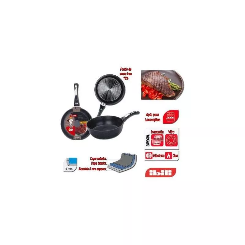 Mibricotienda - ibili sarten honda alu.induccion induplus 28 cm (5 mm) 400128 barato
