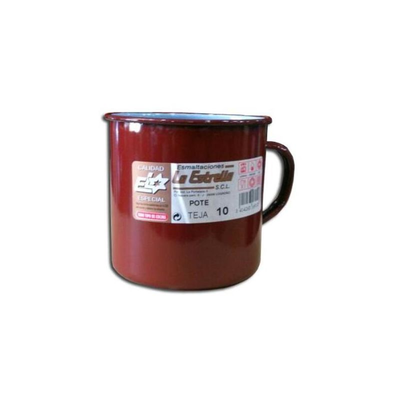 Mibricotienda - la estrella pote10 cm porcelana esmaltada teja 160910 (caja 12 unidades) barato