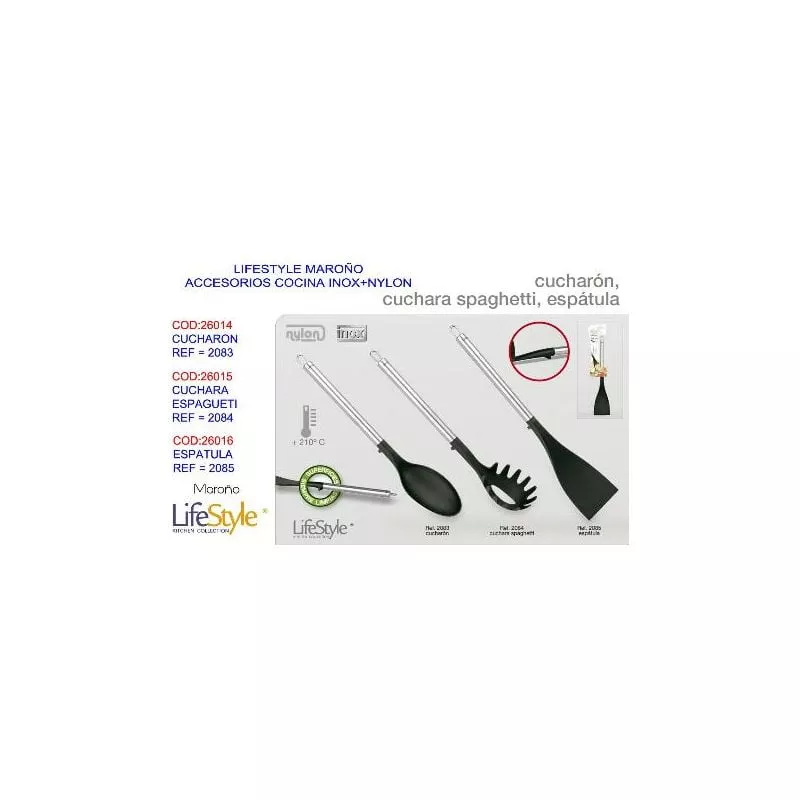 Mibricotienda - Lifestyle Maroño Acc.cocina Inox+Nylon Cuchara Espagueti 2084 En Oferta Mibricotienda - Lifestyle Maroño Acc.cocina Inox+Nylon Cuchara Espagueti 2084 Barato