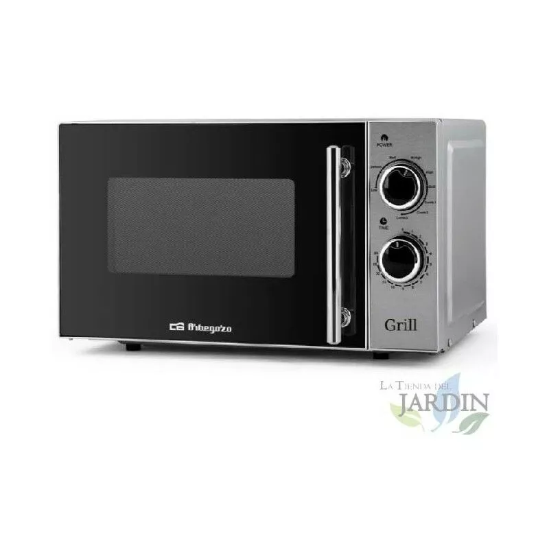 Microondas 20 L Orbegozo. Potencia 700W. Grill 900W. Frontal Con Detalle Inox. 5 Niveles De Potencia + Grill + 3 Combi. En Oferta Microondas 20 L Orbegozo. Potencia 700W. Grill 900W. Frontal Con Detalle Inox. 5 Niveles De Potencia + Grill + 3 Combi. Barato
