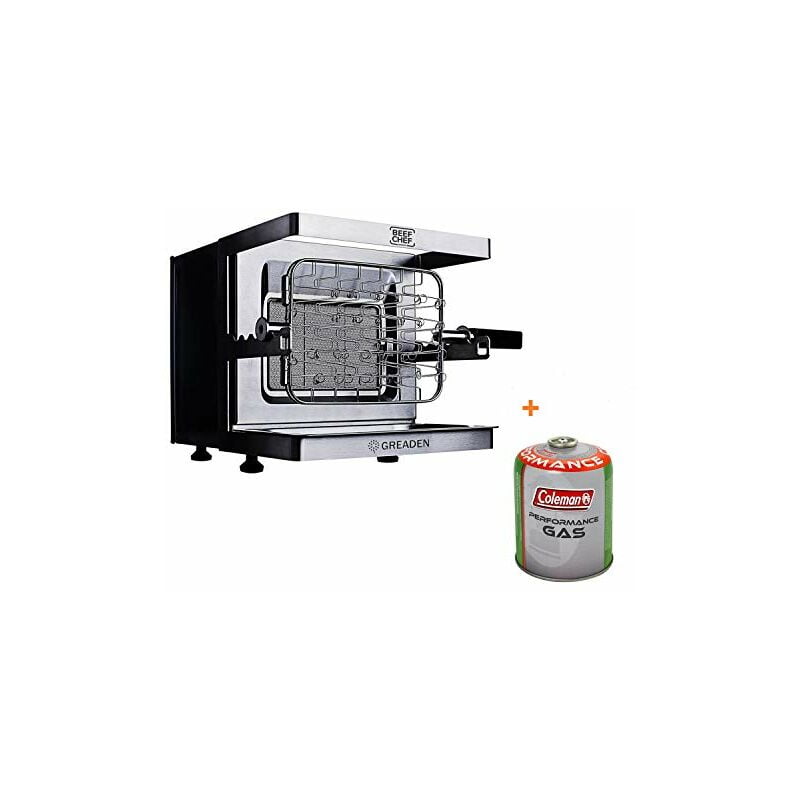 Mini Barbacoa de gas móvil Chef de carne - Potente parrilla 800 ° C - Premio Red Dot Barbacoa alemana Jardín al aire libre Picnic / Camping - acero barato