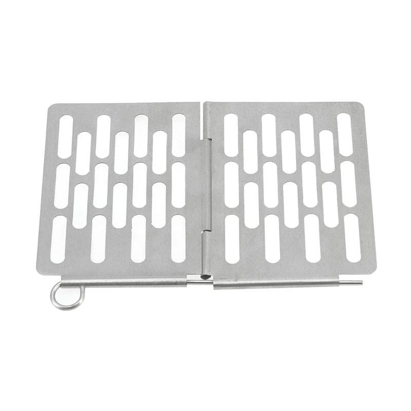 Mini acero inoxidable plegable cesta Barbacoa portatil Parrilla cesta de la rejilla