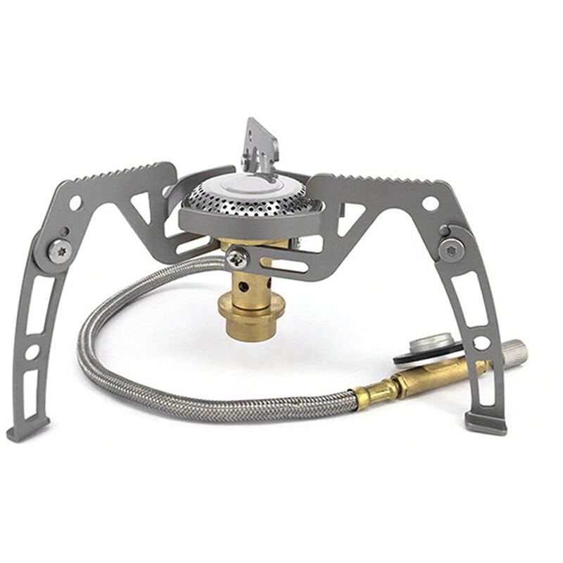 Mini estufa de bolsillo 3500W Estufa de gas para acampar Estufa de mochilero Quemador de butano con bolsa de almacenamiento para acampar al aire barato