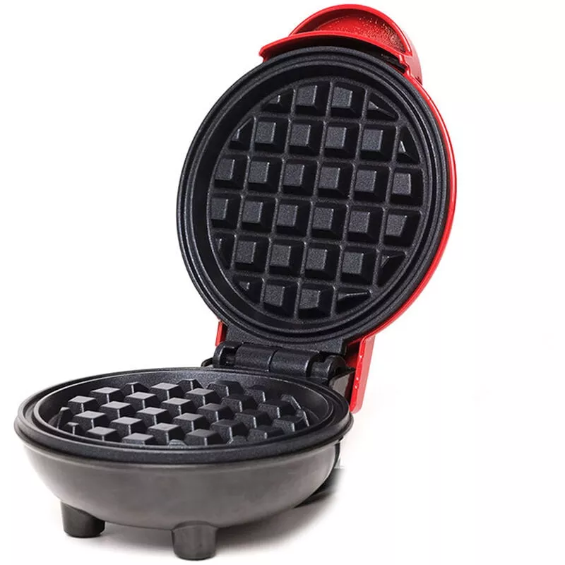 Mini Maquina De Gofres Electrica, Plancha De Gofres Antiadherente Electrica Portatil, Maquina De Parrilla De Gofres Redonda Para Gofres Individuales, En Oferta Mini Maquina De Gofres Electrica