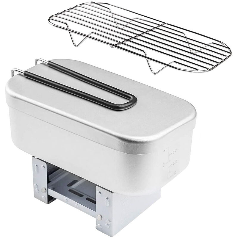 Mini plegable de la estufa caja de almuerzo del vapor del estante Conjunto de Conjunto de la comida campestre que acampa yendo de pesca Montanismo barato